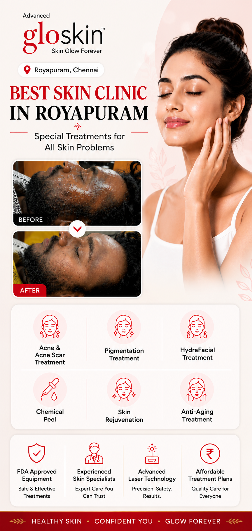 Best Skin Clinic in Royapuram – AdGlo GloSkin, Special Treatments for All Skin Problems